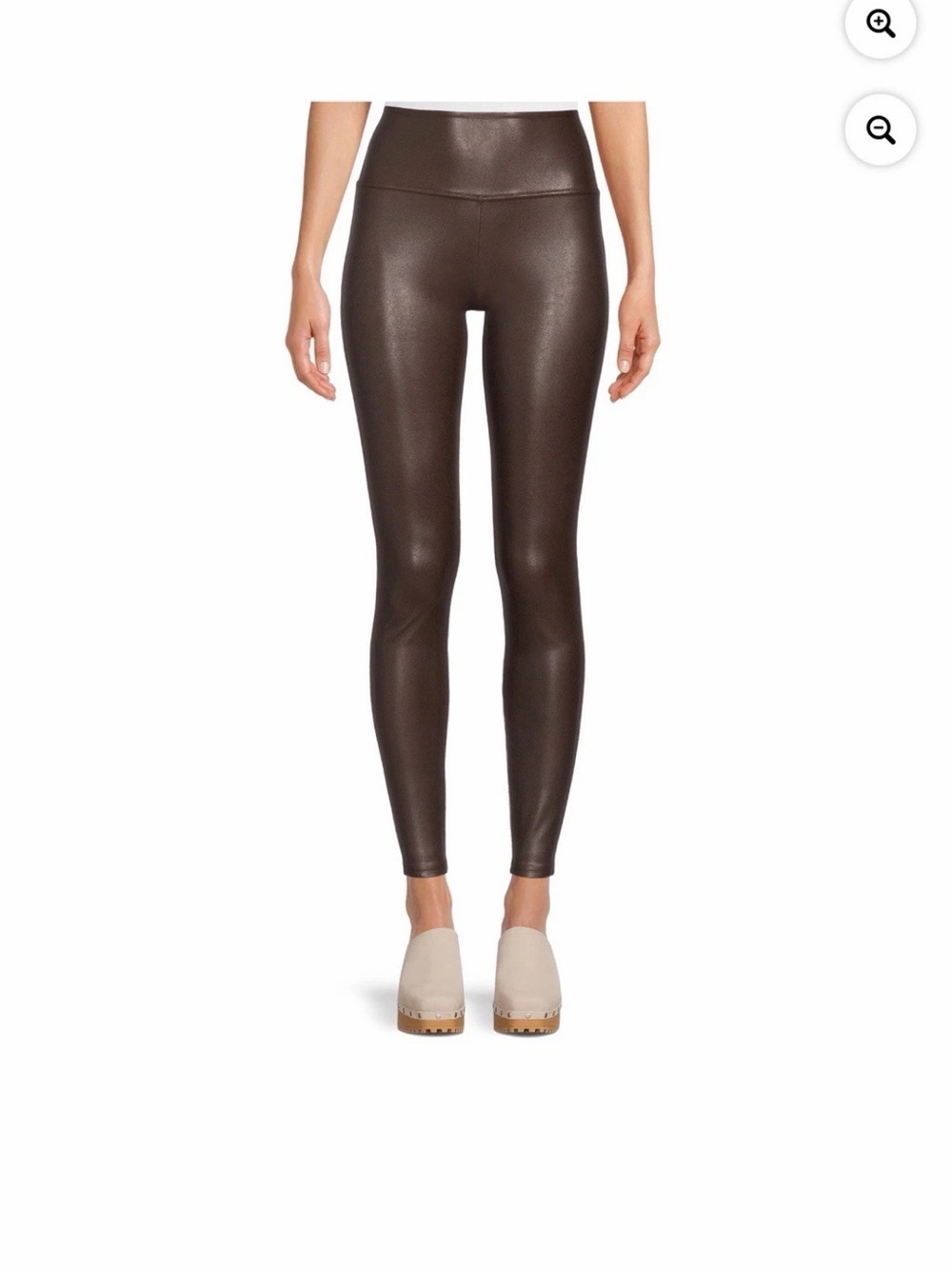 Time and Tru Faux Leather Leggings in Brown